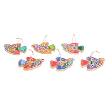 Load image into Gallery viewer, Fair Trade Assorted Wood Bird Ornaments (Set of 6) - Maya Bird | NOVICA