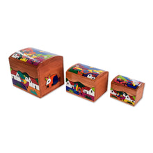 Load image into Gallery viewer, Wood Bird Decorative Box (Set of 3) - Animal Friends | NOVICA