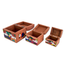 Load image into Gallery viewer, Wood Bird Decorative Box (Set of 3) - Animal Friends | NOVICA