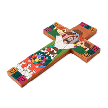 Load image into Gallery viewer, Handmade Guatemalan Religious Wood Cross - Community of Love | NOVICA