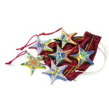 Load image into Gallery viewer, Ceramic ornaments (Set of 6) - Holiday Stars | NOVICA