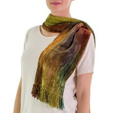 Load image into Gallery viewer, Fair Trade Rayon Chenille Scarf - Summer Dreamer | NOVICA
