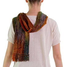 Load image into Gallery viewer, Fair Trade Rayon Chenille Scarf - Summer Dreamer | NOVICA