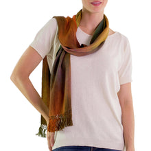 Load image into Gallery viewer, Handcrafted Rayon Scarf - Solola Autumn | NOVICA