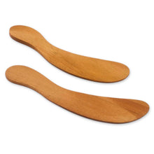 Load image into Gallery viewer, Unique Wood Serving Utensil Spreader Knives (Pair) - Forest Gift | NOVICA