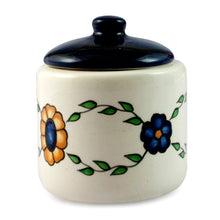 Load image into Gallery viewer, Hand Painted Floral Ceramic Sugar Bowl - Margarita | NOVICA