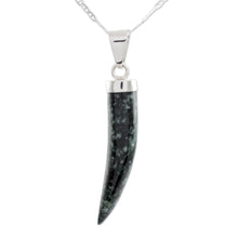 Load image into Gallery viewer, Men's Handcrafted Sterling Silver Pendant Jade Necklace - Invincible | NOVICA