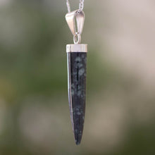 Load image into Gallery viewer, Men's Handcrafted Sterling Silver Pendant Jade Necklace - Invincible | NOVICA