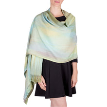 Load image into Gallery viewer, Unique Rayon Shawl - Serenity's Inspiration | NOVICA