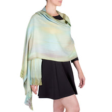 Load image into Gallery viewer, Unique Rayon Shawl - Serenity's Inspiration | NOVICA