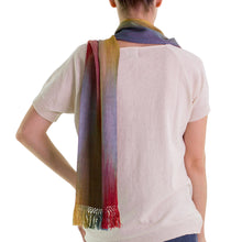 Load image into Gallery viewer, Rayon Scarf Woven by Hand - Solola Afternoon | NOVICA