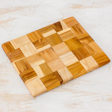 Load image into Gallery viewer, Wood Mosaic Cutting Board - Puzzle | NOVICA
