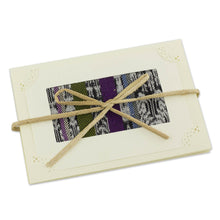 Load image into Gallery viewer, Maya Weavings Greeting Cards from Guatemala (Set of 4) - Maya Blues | NOVICA