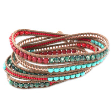 Load image into Gallery viewer, Red Brown Wrap Bracelet from Artisan Crafted Beaded Jewelry - Fresh Achiote | NOVICA