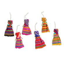 Load image into Gallery viewer, Set of 6 Guatemalan Worry Doll Ornaments Crafted by Hand - Worry Dolls Share the Love | NOVICA