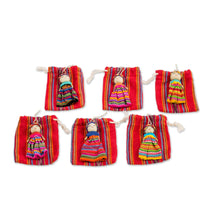 Load image into Gallery viewer, Set of 6 Guatemalan Worry Doll Ornaments Crafted by Hand - Worry Dolls Share the Love | NOVICA
