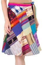 Load image into Gallery viewer, Handwoven Maya Patchwork Cotton Wrap Skirt - Maya Mix-up | NOVICA