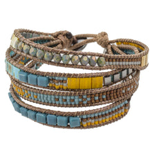 Load image into Gallery viewer, Multicolored Glass Beaded Wristband Bracelet from Guatemala - Amatique Bay | NOVICA