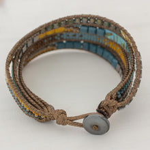 Load image into Gallery viewer, Multicolored Glass Beaded Wristband Bracelet from Guatemala - Amatique Bay | NOVICA
