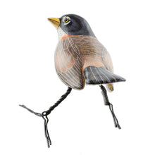 Load image into Gallery viewer, Artisan Crafted Robin Clay Bird Figurine from Guatemala - Robin | NOVICA