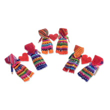 Load image into Gallery viewer, Two Guatemalan Worry Dolls with 100% Cotton Pouch - Love and Hope | NOVICA