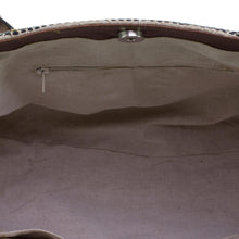 Load image into Gallery viewer, Natural Cotton and Black Diamond Motif Leather Accent Tote - Mayan Chic | NOVICA