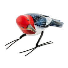 Load image into Gallery viewer, Ceramic Figurine of a Red Headed Woodpecker from Guatemala - Red Headed Woodpecker | NOVICA