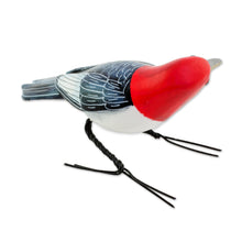 Load image into Gallery viewer, Ceramic Figurine of a Red Headed Woodpecker from Guatemala - Red Headed Woodpecker | NOVICA