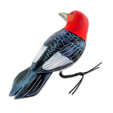 Load image into Gallery viewer, Ceramic Figurine of a Red Headed Woodpecker from Guatemala - Red Headed Woodpecker | NOVICA