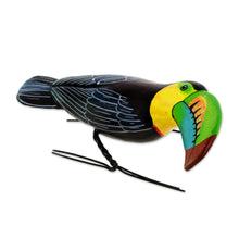 Load image into Gallery viewer, Ceramic Figurine of a Keel-Billed Toucan from Guatemala - Keel-Billed Toucan | NOVICA