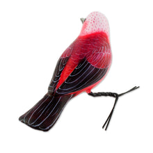 Load image into Gallery viewer, Ceramic Figurine of a Pink Warbler Bird from Guatemala - Pink Warbler | NOVICA