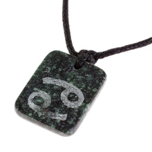 Load image into Gallery viewer, Jade Zodiac Cancer Pendant Necklace from Guatemala - Verdant Cancer | NOVICA