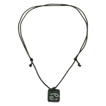 Load image into Gallery viewer, Jade Zodiac Cancer Pendant Necklace from Guatemala - Verdant Cancer | NOVICA