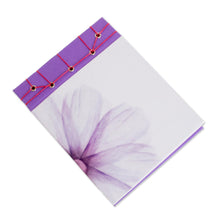 Load image into Gallery viewer, Lavender-Themed Paper Journal from Costa Rica (5.5 inch) - Lavender | NOVICA