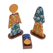 Load image into Gallery viewer, Hand Carved and Painted Wood Nativity Scene (4 Piece) - Garden Nativity | NOVICA