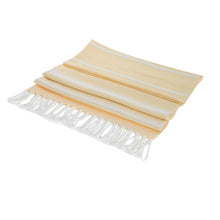 Load image into Gallery viewer, Striped Cotton Beach Towel in Buttercup from Guatemala - Sweet Relaxation in Buttercup | NOVICA