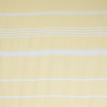 Load image into Gallery viewer, Striped Cotton Beach Towel in Buttercup from Guatemala - Sweet Relaxation in Buttercup | NOVICA