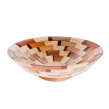 Load image into Gallery viewer, Palo Blanco and Caoba Wood Serving Bowl from Guatemala - Fragment | NOVICA