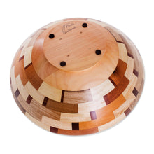 Load image into Gallery viewer, Palo Blanco and Caoba Wood Serving Bowl from Guatemala - Fragment | NOVICA