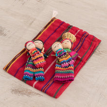 Load image into Gallery viewer, Handmade Cotton Worry Dolls from Guatemala (Pair) - Two Mothers | NOVICA