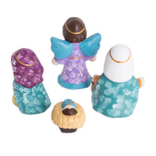 Load image into Gallery viewer, Colorful Ceramic Nativity Scene from El Salvador (4 Pieces) - Love and Happiness | NOVICA