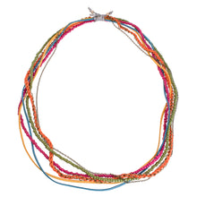 Load image into Gallery viewer, Colorful Beaded Strand Necklace from Costa Rica - Fascinating Colors | NOVICA