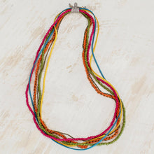 Load image into Gallery viewer, Colorful Beaded Strand Necklace from Costa Rica - Fascinating Colors | NOVICA