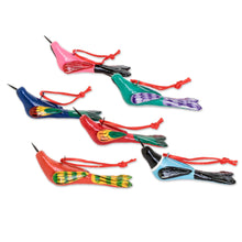 Load image into Gallery viewer, Hand-Painted Ceramic Bird Ornaments (Set of 6) - Flight of Love | NOVICA
