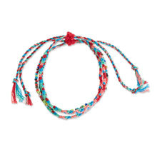 Load image into Gallery viewer, Glass Beaded Macrame Strand Bracelet from Guatemala - Solola Fiesta | NOVICA