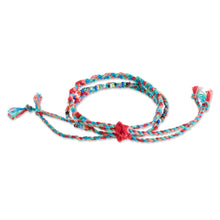 Load image into Gallery viewer, Glass Beaded Macrame Strand Bracelet from Guatemala - Solola Fiesta | NOVICA