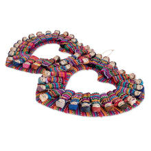 Load image into Gallery viewer, Heart-Shaped Cotton Worry Doll Wall Decor from Guatemala - Histories of Love | NOVICA