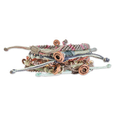 Load image into Gallery viewer, Glass Beaded Macrame Bracelets from Guatemala (Set of 7) - Boho Histories | NOVICA