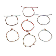 Load image into Gallery viewer, Glass Beaded Macrame Bracelets from Guatemala (Set of 7) - Boho Histories | NOVICA