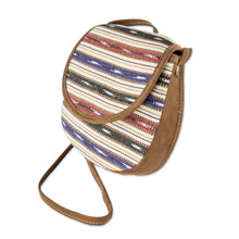 Load image into Gallery viewer, Hand Woven Cotton Striped Sling Bag - Singular Stripes | NOVICA